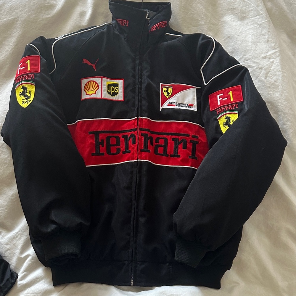 Ferrari Black Jacket with Red and Yellow Details